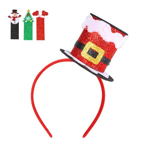 Fanysdsi Weihnachtsstirnbänder für Kinder,Lustige Weihnachtsstirnbänder - Weiche rot-grün-silberne elastische Weihnachtskopfbedeckung,Weihnachtsdekorationen Kinder-Stirnband für Partys von Fanysdsi