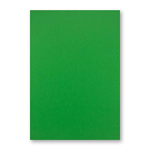 100 DIN A5 Einzelkarten Papierbögen - Grün - 240 g/m² - 14,8 x 21 cm - Bastelbogen Tonpapier Fotokarton Bastelpapier Tonkarton - FarbenFroh von FarbenFroh by GUSTAV NEUSER