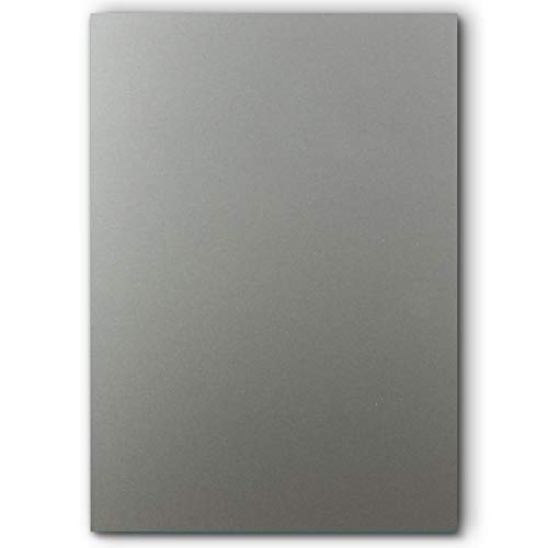 100 DIN A5 Einzelkarten Papierbögen - Silber Metallic - 250 g/m² - 14,8 x 21 cm - Bastelbogen Tonpapier Fotokarton Bastelpapier Tonkarton - FarbenFroh von FarbenFroh by GUSTAV NEUSER