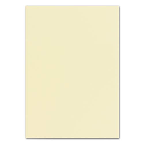 FarbenFroh by GUSTAV NEUSER 100x DIN A4 Papier - Vanille (Creme) - 110 g/m² - 21 x 29,7 cm - Briefpapier Bastelpapier Tonpapier Briefbogen von FarbenFroh by GUSTAV NEUSER