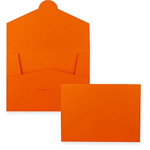 100x stabile Papier Mappe für DIN A4 und DIN C4 in Orange - 22 x 30,5 cm - 240 g/m² - als Präsentationsmappen, Bewerbungsmappen, Projektmappen geeignet von FarbenFroh by GUSTAV NEUSER