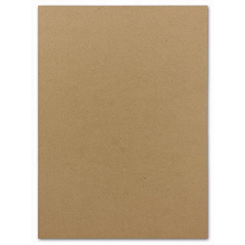 25 DIN A4 Papier-bögen Planobogen - Kraftpapier (Braun) - 240 g/m² - 21 x 29,7 cm - Ton-Papier Fotokarton Bastel-Papier Ton-Karton - FarbenFroh von FarbenFroh by GUSTAV NEUSER