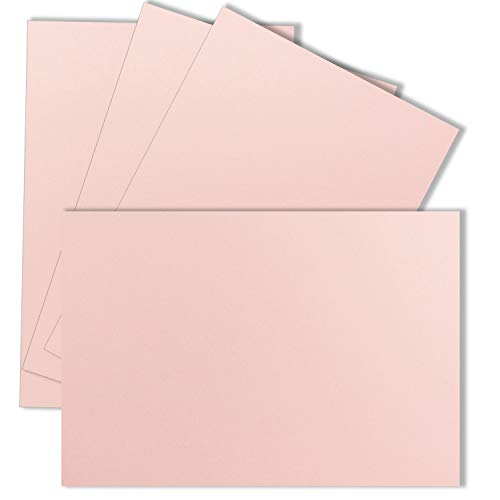 25x Einzelkarten Din A7 10,5x7,3 cm 240 g/m² Rosa - blanko Mini-Karten ideal zum Selbstgestalten für Geschenkanhänger, Namenskarten & Visitenkarten von FarbenFroh by GUSTAV NEUSER