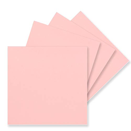 50 Einzel-Karten Quadratisch - 15 x 15 cm in Rosa - 240 g/m² - blanko Bastel-Karten, Postkarten, Bastelkarton in Ton-Papier Qualität von FarbenFroh by GUSTAV NEUSER