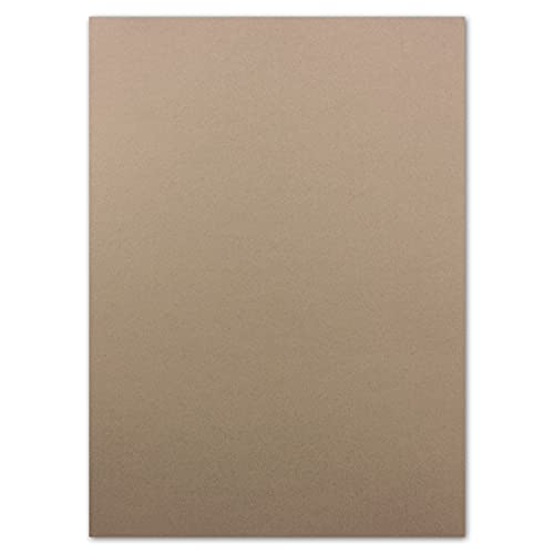 50x DIN A4 Papier - Cappuccino (Braun) - 110 g/m² - 21 x 29,7 cm - Bastelbogen Tonpapier Fotokarton Bastelpapier Briefpapier - FarbenFroh von FarbenFroh by GUSTAV NEUSER