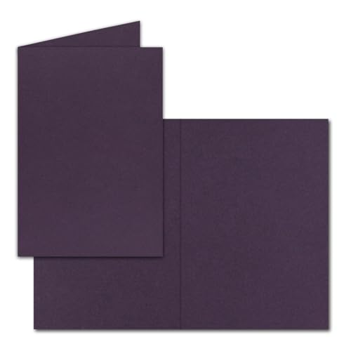 FarbenFroh by GUSTAV NEUSER 1000x Falt-Karten DIN A6 in Aubergine - 10,5 x 14,8 cm - Blanko - Doppel-Karten - 225 g/m² von FarbenFroh by GUSTAV NEUSER