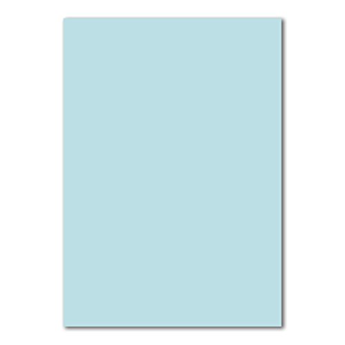 FarbenFroh by GUSTAV NEUSER 100x DIN A4 Papier - Hellblau (Blau) - 110 g/m² - 21 x 29,7 cm - Briefpapier Bastelpapier Tonpapier Briefbogen von FarbenFroh by GUSTAV NEUSER