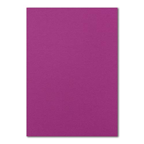 FarbenFroh by GUSTAV NEUSER 50x DIN A4 Papier - Amarena (Pink) gerippt - 110 g/m² - 21 x 29,7 cm - Briefpapier Bastelpapier Tonpapier Briefbogen von FarbenFroh by GUSTAV NEUSER