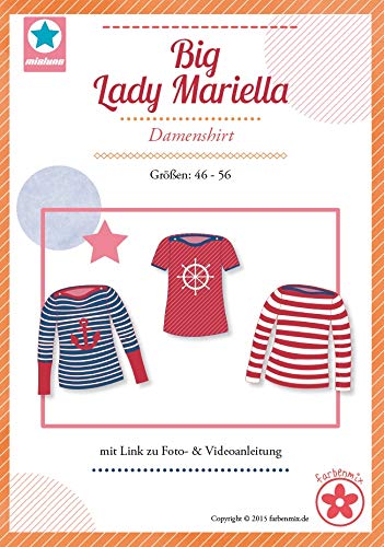 Farbenmix Big Lady Mariella Schnittmuster (Papierschnittmuster, in großen Größen 44-56) Damenshirt, plus size von Farbenmix