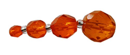 Glasschliffperlen 10mm - 25 Stück - ca. 40 Farben Glasperlen zur Auswahl (orange) von Farbenspiel Schmuckzubehör