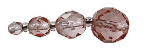 Glasschliffperlen 6mm - 50 Stück - ca. 50 Farben zur Auswahl (apricot) von Farbenspiel Schmuckzubehör