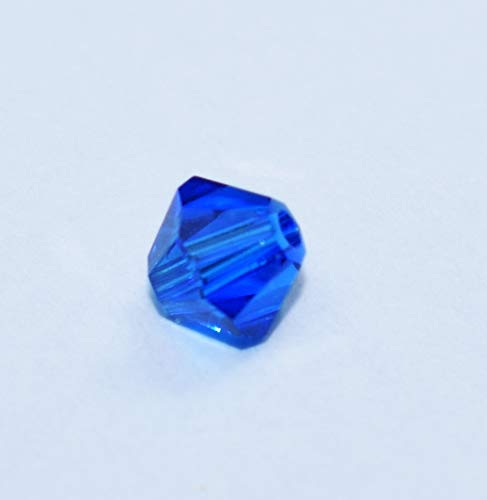 Swarovski Perlen spitz 8mm • 5 Stück Schliffspitzperlen • viele Farben Glasschliffperlen zur Auswahl (capri blue) von Farbenspiel Schmuckzubehör