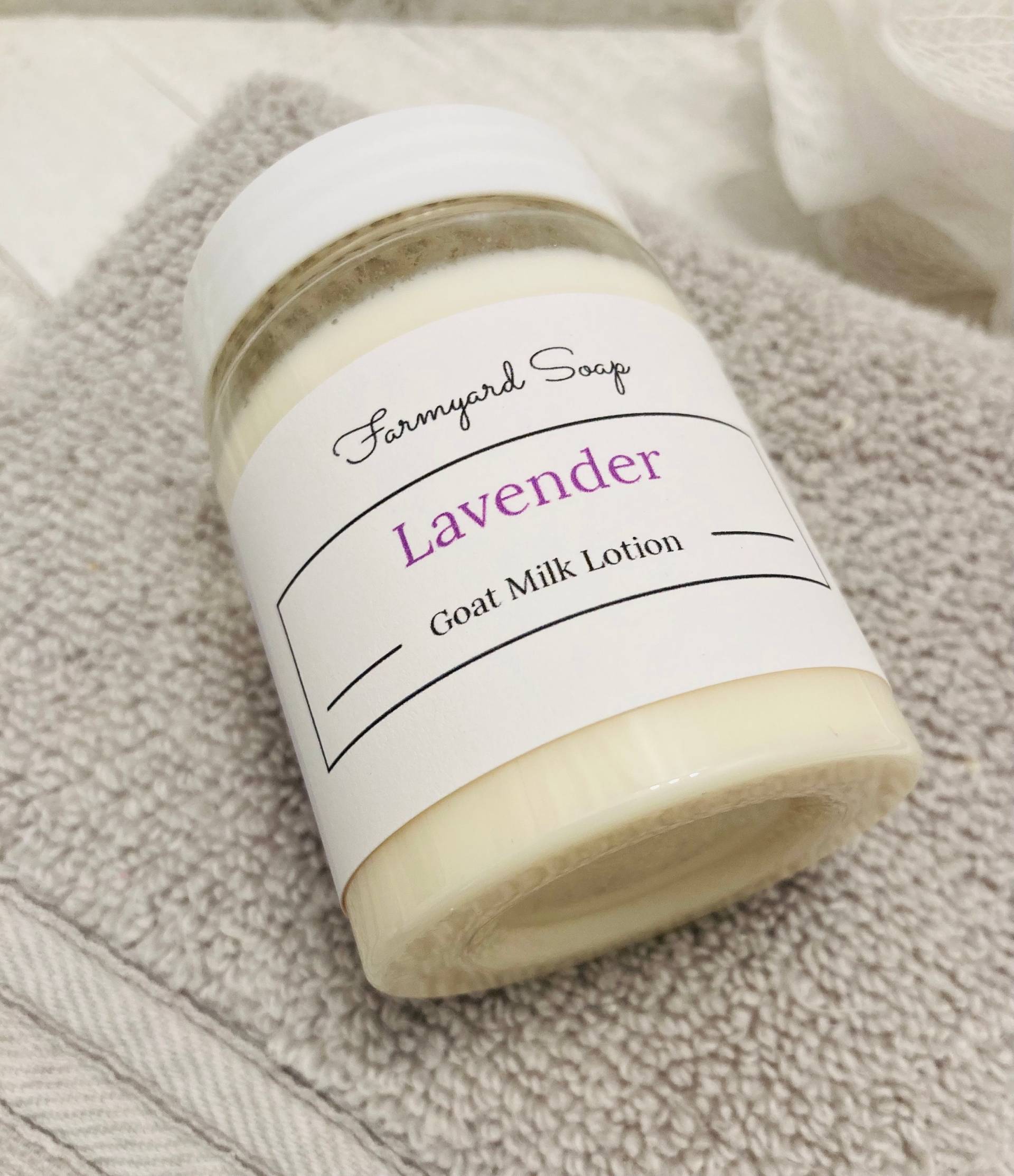 Lavendel Ziegenmilch Lotion, Milch Duft Im Glas von Farmyardsoap