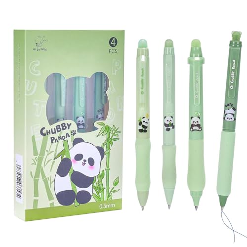 Farnirvana Radierbarer Kugelschreiber,4 Stück Blau Radiergummi Stift, 0.5mm Erasable Pen Set, einziehbare Tintenroller Radierbar, für Kinder Studenten Schule Bürobedarf (A) von Farnirvana