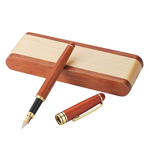 FARSLER Palisander Füllfederhalter Schreibset mit Holz Geschenkbox, handgefertigte Vintage Füllfederhalter Luxus Elegant Geschenk Stift für Kalligraphie Unterschrift Executive Business von Forrader