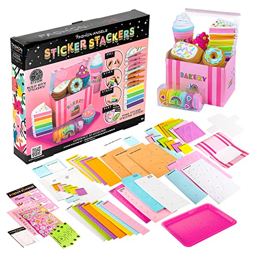 CRAYOLA Dampf Fashion Angels Stackers Konditorei-Set Sticker aus Moosgummi zum Gestalten in 3D, Lebensmittel für Kinder, Mint-Spielzeug, Kreative Aktivität, ab 8 Jahren, F13195, Medium von Fashion Angels