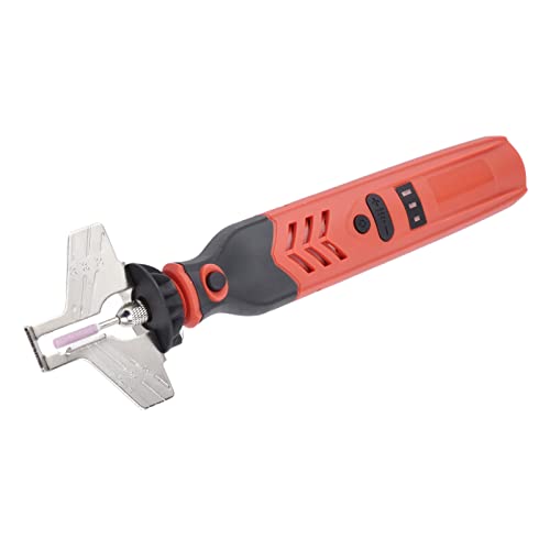 FastUU Kettensägen-Schärfset, DC3.6V Handheld Red Cordless Saw Sharpener Stable for Outdoor von FastUU