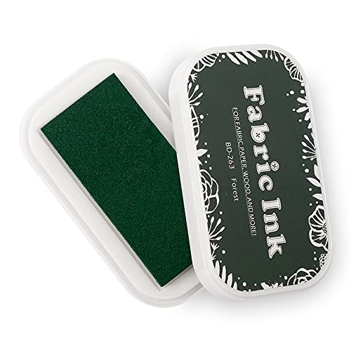 Stoff-Stempelkissen, waschbare Stempelkissen zum Stempeln, permanente Stempel, Partner, DIY-Farbe für Kartenherstellung, Fingerabdrücke, Kunst (263 dunkelgrün) von Fatiya