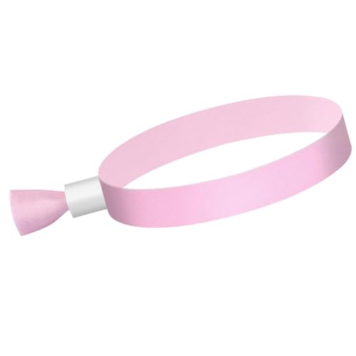 Faugkaka 100 Stück Stoff-Event-Armbänder, Farbige Armbänder, Aktivitätsarmband für Veranstaltungen, für Leichtes Konzert-Armband (Rosa) von Faugkaka