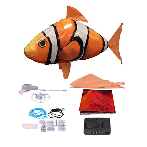 Fauitay RC aufblasbarer Hai, ferngesteuert, aufblasbar, Spielzeug Hai, Clownfisch, Kinder, Geschenk (Clownfisch, Orange) von Fauitay