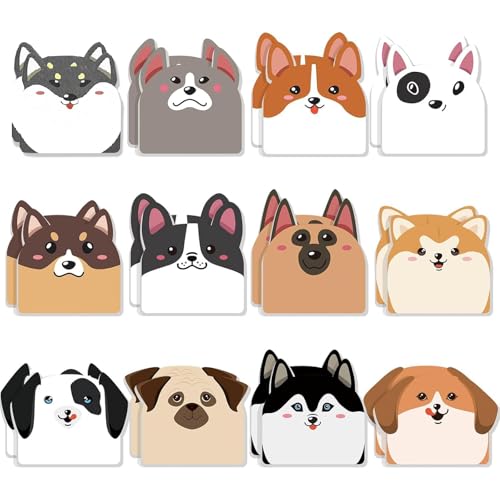 24Pack Haftnotizen,Cartoon Tiere Haftnotizen,Kleine Haftnotizen Kinder, Schulsachen,Notizblock Klein, niedliche Haftnotizen, TierföRmiger Haftnotizblock,Schulnotizen, Büronotizen, Geschenke Kinder von Favson