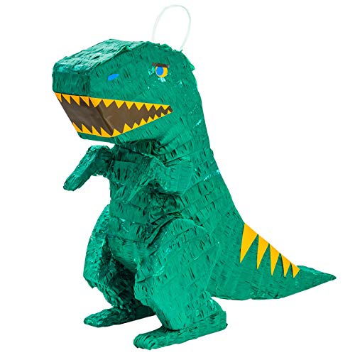 Fax Potato Dinosaur Cardboard Pinata & Blindfold Set - Fill Your Own Kids Large Party Accessory Decoration - W43cm x D13cm x H55cm von Fax Potato