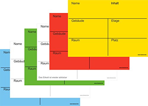 100x Umzugetiketten Nr.3, 105x148 - DIN A6, Beschriftung mit Etiketten vom Umzugskarton für den Umzug, Umzugsetiketten von Faxland