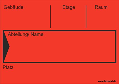 40x Umzugetiketten Nr.4, 105x74, Beschriftung mit Etiketten vom Umzugskarton für den Umzug, Umzugsetiketten, Rot von Faxland