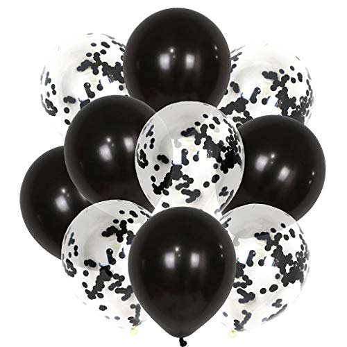 Fazvncv 10 x 30,5 cm gemischte metallische Latex-Konfetti-Luftballons, Party-Dekorations-Zubehör von Fazvncv