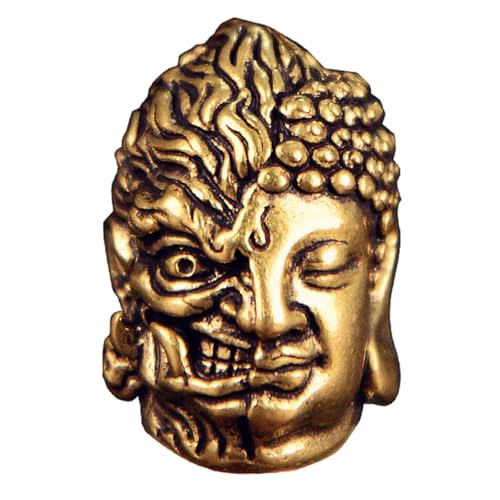 Fazvncv Dämonen-Buddas-Kopf-Metallperlen-Anhänger, Basteln, Schmuck, Dekoration für Paracord- und Outdoor-Enthusiasten von Fazvncv