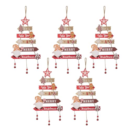 Fazvncv Stilvolle Holzscheiben, Weihnachtsdekoration, elegante Holzscheiben, Ornament für Weihnachtsanhänger, Anhänger mit dekorativem Seil von Fazvncv