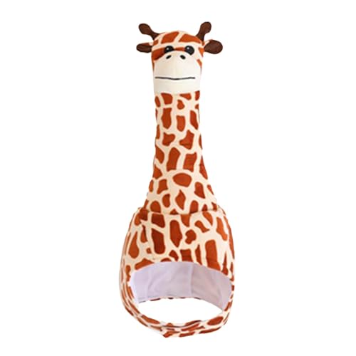 Fbinys Giraffen-Kopfbedeckung, Giraffen-Tier-Kopfkappe, Party-Kopfbedeckung, Karnevals-Kopfbedeckung, Kinder-Rollenspiel-Hut, dreidimensionaler Giraffenhut, 60 x 10 cm, Plüschtier-Kopfbedeckung, von Fbinys