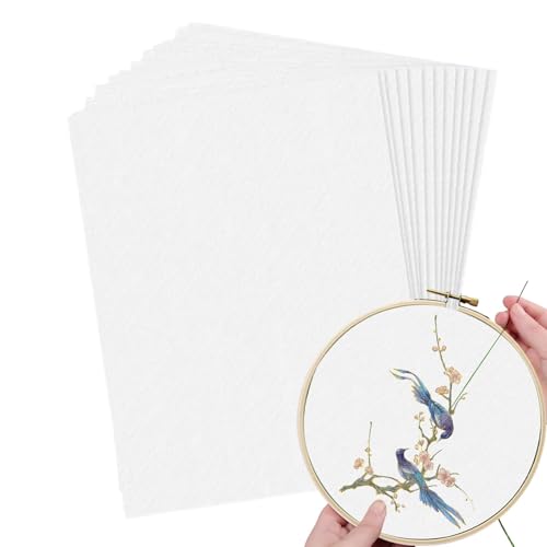 Fbinys Stickerei-Transferpapier, Stickstabilisator, bedruckbares Papier, Set mit 8 bedruckbaren Nähstabilisatoren, 21,6 x 27,9 cm, für Damen und Herren von Fbinys