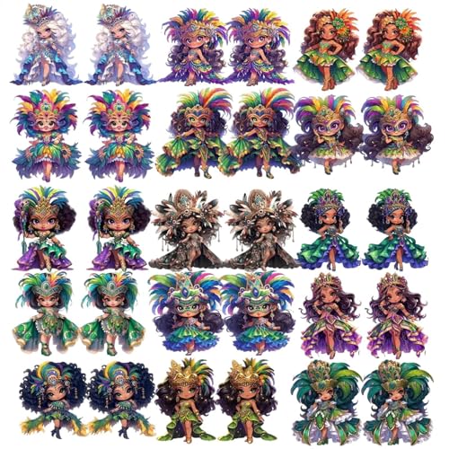 Karneval Party Dekorationen, Holz Karneval Anhänger Ornamente Maskerade Party Supplies Holzpuppe Ornament Dekorationen Klassische Karneval Party Supplies Flache Holz Karneval Ornamente von Fbinys