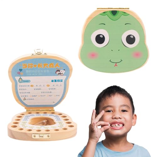 Zahnbox für Kinder, Cartoon Zahnbox, Holz Zahnbox, Zahnfee Box, Baby Schlange Zahnbox, Zahn Andenken Box, Kinder Zahnhalter, Kinder Zahnaufbewahrung, Zahnbox für und Mädchen von Fbinys