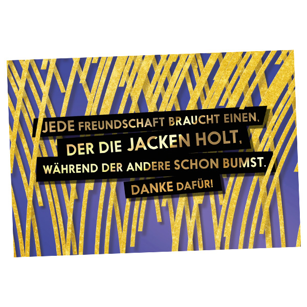 Grußkarte Jacken holen, 17,5cm x 12cm von Fck You Cards Krause & Tietjen GbR