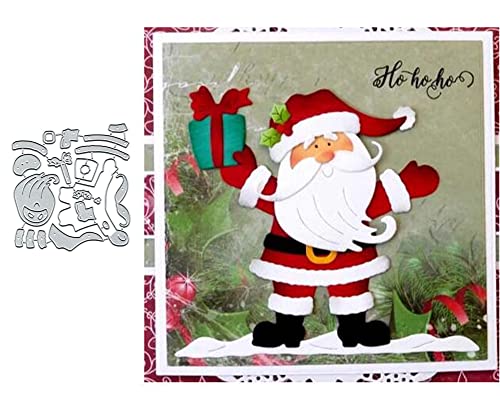 Metall-Stanzformen "Merry Christmas", Weihnachtsmann, Schneemann, Schablonen für DIY, Scrapbooking, Album, dekorative Prägepapier-Stanzformen für Scrapbooking, Kartenherstellung von Fclily@JJ