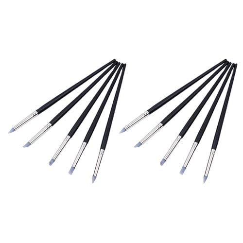 10 Stück Holzgriff Töpferei Ton Schnitzwerkzeug Ton Modellierwerkzeug Weiche Silikonspitze Modellierstift zum Formen von Ton 10 Stück Holzgriff Töpferei Ton Schnitzwerkzeug Ton Modellierwerkzeug Weiche Silikonspitze Modellierstift zum Formen von Ton von Fcnjsao