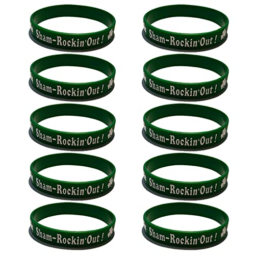 10 Stück St. Patrick'S Day Silikonarmband Kindertagsgeschenk Für Neujahr Geburtstag Partybevorzugung von Fcnjsao