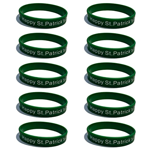 10 Stück St. Patrick'S Day Silikonarmband Kindertagsgeschenk Für Neujahr Geburtstag Partybevorzugung von Fcnjsao