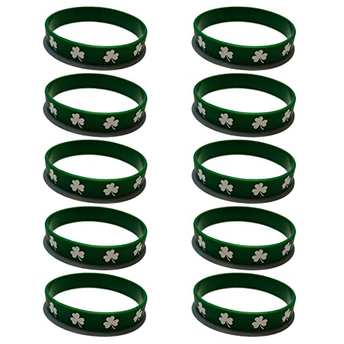 10 Stück St. Patrick'S Day Silikonarmband Kindertagsgeschenk Für Neujahr Geburtstag Partybevorzugung von Fcnjsao