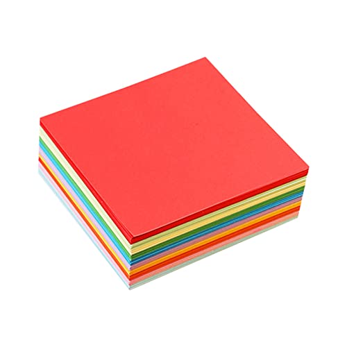 100 Blatt Papier In 10 Farben Doppelseitiges Quadratisches Papier Buntes Faltpapier Für Kinder Erwachsene Und Anfänger von Fcnjsao