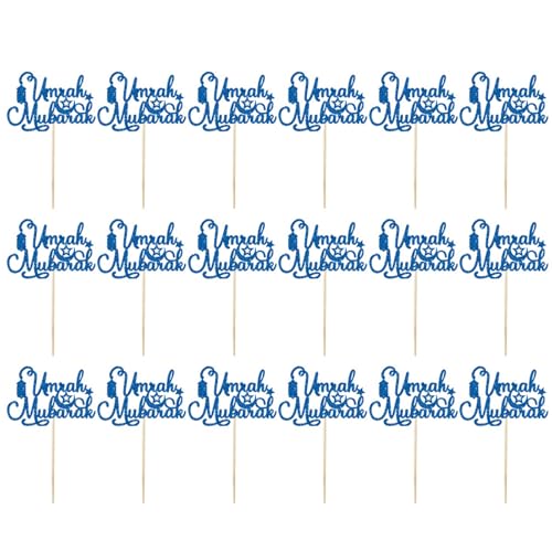 18pcs Gold Eid Mubaraks Kuchen Picks Glitzer Papier Cupcake Toppers Für Hochzeiten Und Geburtstage Urlaubskuchen Dekorationen von Fcnjsao