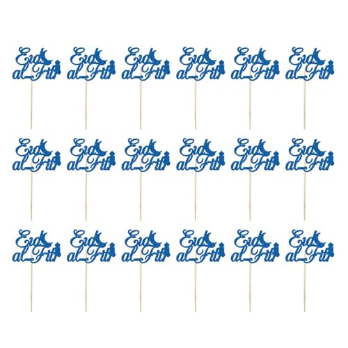 18pcs Gold Eid Mubaraks Kuchen Picks Glitzer Papier Cupcake Toppers Für Hochzeiten Und Geburtstage Urlaubskuchen Dekorationen von Fcnjsao