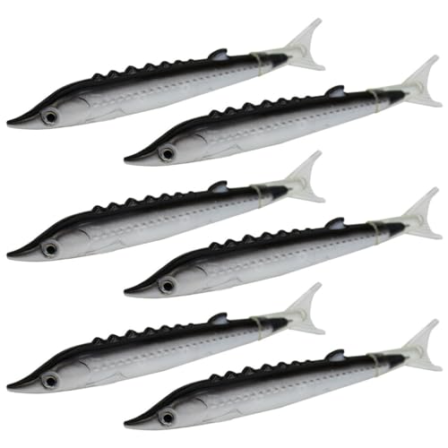 6 x realistische Fisch-Kugelschreiber mit Stift für Kinder, Belohnung, Weihnachtsstrumpffüller von Fcnjsao