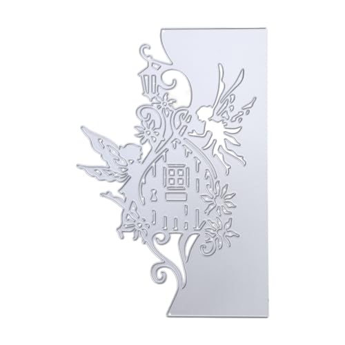 Fcnjsao Fee Mädchen Spitze Rand Rand Metall Stanzformen Schablone Scrapbooking Prägewerkzeug Papier Karte Album Vorlage Form Dekoration Handwerk von Fcnjsao