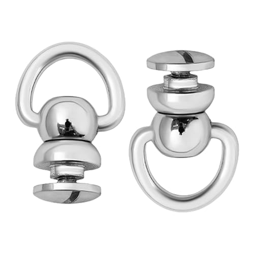 Fcnjsao Metallnieten, 360 Grad drehbar, D-Ringe, Nieten, für Ledertaschen, Handtaschen, Accessoires, 2 Stück Fcnjsao Metallnieten, 360 Grad drehbar, D-Ringe, Nieten, für Ledertaschen, Handtaschen, Accessoires, 2 Stück von Fcnjsao