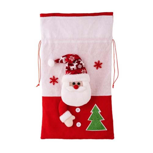 Fcnjsao Modische Weihnachtsmann Geschenktasche Aus Weichem Strickstoff Tragbares Zubehör Für Eine Robuste Aufbewahrungslösung von Fcnjsao