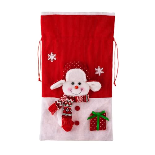 Fcnjsao Modische Weihnachtsmann Geschenktasche Aus Weichem Strickstoff Tragbares Zubehör Für Eine Robuste Aufbewahrungslösung von Fcnjsao