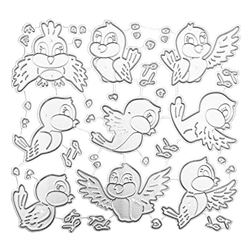 Fcnjsao Vogel Metallstanzformen Kleine Vogel Stanzformen Für Papier Prägeform Schablonen Scrapbooking Fotorahmen von Fcnjsao